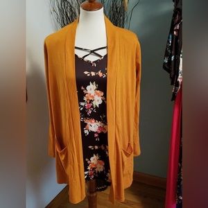 Zenana Premium Mustard Cardigan